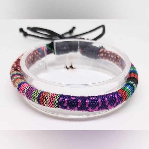 Men's bracelet striped punk new e33 - Picture 1 of 1